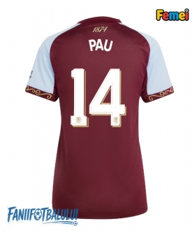 Aston Villa Pau Torres #14 Tricou Fotbal Replică 2025-26 Femei Acasa
